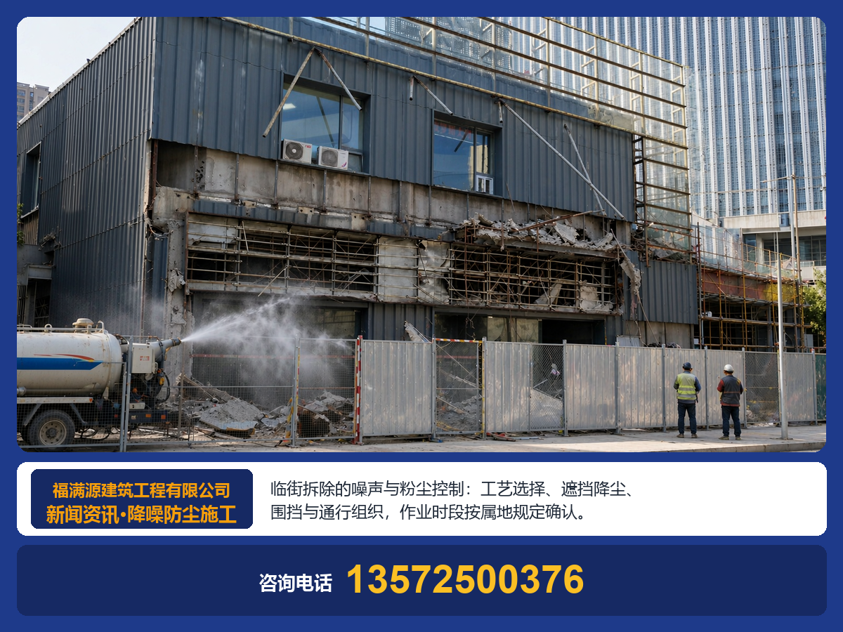 闹市街区室内外拆除，怎么做降噪防尘与文明施工